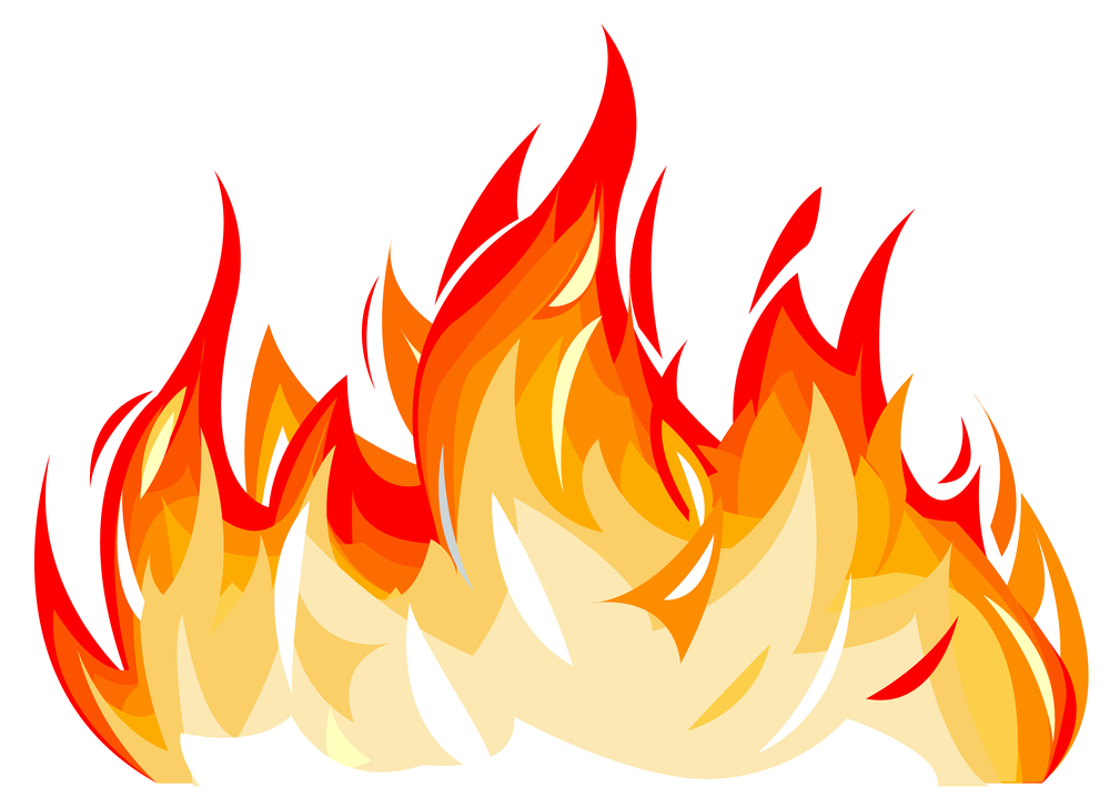 Cartoon Image of Flames
